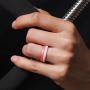 ThunderFit Thin and Stackable Silicone Rings, 8 Rings / 4 Rings / 1 Ring - Silicone Wedding Bands for Women - Diamond Pattern