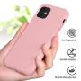 Miracase Liquid Silicone Case Compatible with iPhone 11 6.1 inch(2019), Gel Rubber Full Body Protection Shockproof Cover Case Drop Protection Case（Pink）