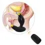 FUN-MATES Anal Plug Vibrator with Perineum Stimulation Cock Ring Plug Prostate Massager with Remote Control Adult Toys(Black)