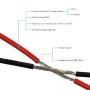 BNTECHGO 14 Gauge Silicone Wire Spool 40 feet Ultra Flexible High Temp 200 deg C 600V 14 AWG Silicone Wire 400 Strands of Tinned Copper Wire 20 ft Black and 20 ft Red Stranded Wire for Model Battery