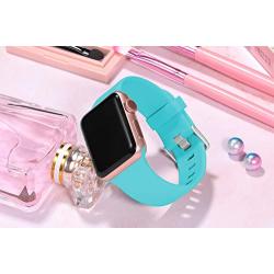 Haveda Sport Bands Compatible for Apple 4 Watch 40mm 44mm Series 4 Series 5, iWatch Bands 38mm 42mm Womens, Waterproof Wrist Band for iWatch, Apple Watch Series 3, Series 2/1 Man Small Large