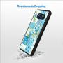 Samsung Galaxy S6 Case, Blue Flower Shock-Absorption TPU Rubber Bumper Samsung Galaxy S6 Case, Ultra Thin Slim Protective Cover for Samsung Galaxy S6-Black