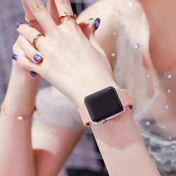 IYOU Sport Band Compatible with Watch Band 38MM 42MM 40MM 44MM, Soft Silicone Replacement Sport Strap Compatible with 2019 Watch Series 5 2018 Watch Series 4/3/2/1