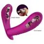 Powerful Dual Motor Remote Control Vibrantor with Heating Function Silicone Waterproof USB Rechargeable Wearable Vibrant Toy for Women - Purple