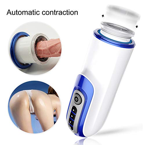 Induced Vibration Multi Vibration Frequency Mens Thrust and Rotation Male Handsfree Auto Suck Silicone Male Toys Cup Vágǐna Real Pūssy Sexrs Toys for Solo Men,Black