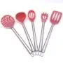 Hjyi Silicone Kitchen Utensils Set Eco-friendly food grade kitchenware set pot special silicone kitchenware stainless steel tube silicone Tail ring (5-piece set)