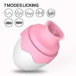 YDSXH Female Egg Jumping Tongue Sucker Silicone Electric Adult Female Masturbation Sex Toys Hi Egg Vibration Cunnilingus T-Shirt (Color : Pink)