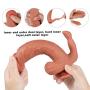 Wushuangyu Lifelike Massager Waterproof Realistic Silicone Di&DLO Body Massage Soft and Health Flesh - Vibrant Toy