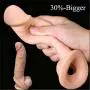 Skin 10 INCH Silicone Pe?NIS Sleeve Extender Enlargement Ma~1e Chastity S~e~X T~o~y~s Extension CO~CK Sleeves D~i~C?k Sock Reusable Condoms for Men Toy