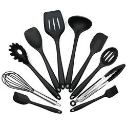 Hjyi Silicone Kitchen 10 piece set non-stick pot silicone Kitchenware set eco-friendly cooking shovel tool kitchen utensils
