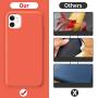 ORNARTO Liquid Silicone Case for iPhone 11, Slim Liquid Silicone Soft Gel Rubber Case Cover for Apple iPhone 11(2019) 6.1 inch-Living Coral