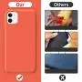 ORNARTO Liquid Silicone Case for iPhone 11, Slim Liquid Silicone Soft Gel Rubber Case Cover for Apple iPhone 11(2019) 6.1 inch-Living Coral