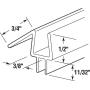 Prime-Line M 6258 Frameless Shower Door Bottom Seal ? Stop Shower Leaks and Create a Water Barrier (3/8” x 36”, Clear Vinyl)