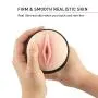 Aivrobta Deluxe Pussy Ass Masturbator-Male Masturbator Toys with Dual Deep Vagina & Anal 3D Realistic Tunnels-4.63 Pounds Lifelike Ass for Adult Masturbation (Black Masturbator)