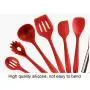 Kitchenware Set, Silicone Kitchen Utensil Set, Heat-Resistant Wooden Handle Non-Stick Kitchen Silicone Kitchenware Set of 10, red