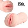 Double Holes Silicone Dolls Mens Adult Toys, Ergonomic Design Silicone Artificial 3D Realistic Lifelike Toys for Men Male with 2 Entries Cup Underwear Toys, T-Shirt