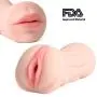 Double Holes Silicone Dolls Mens Adult Toys, Ergonomic Design Silicone Artificial 3D Realistic Lifelike Toys for Men Male with 2 Entries Cup Underwear Toys, T-Shirt