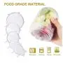 [12 Pcs] - Clear Silicone Stretch Lids, Durable Reusable Food Covers Fit all Shapes Sizes of Containers or Bowls, Keeps Food Fresh With an Airtight Seal, Dishwasher Freezer Safe, Multiple Sizes