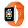 Sport Band Compatible with Watch 38mm 40mm,Soft Silicone Bracelet Strap Replacement Wristbands Compatible for iWatch Sport 44mm 42mm S/M M/L (Orange, 38mm/40mm S/M)