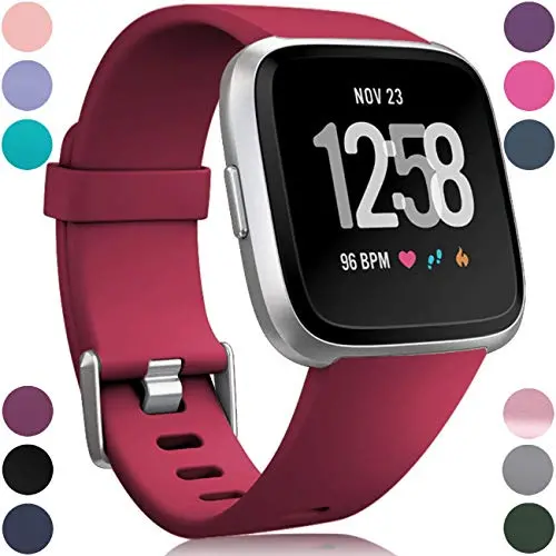 Wepro Bands Compatible with Fitbit Versa SmartWatch, Versa 2 and Versa Lite SE Watch for Women Men, Small and Large