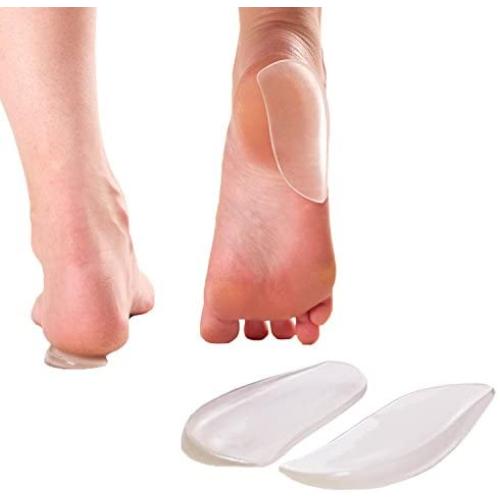 BraceAbility Medial & Lateral Heel Wedge Silicone Insoles (Pair) - Supination & Pronation Corrective Adhesive Shoe Inserts for Foot Alignment, Knock Knee Pain, Bow Legs, Osteoarthritis