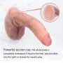 Hyper Realistic Ultra Soft Silicone Dildo Lifelike Vein Superior Penis Dual Layer Liquid Silicone Bendable Penis with Suction Cup Adult Sex Massage Masturbation Toys for Women 7.3 inch (Natural Flesh)