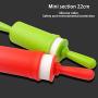 FANCYGIRL Silicone Roller with Handle Kitchenware Home Kitchen Non-Stick Rolling Pin Dumpling Making Tool