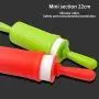 FANCYGIRL Silicone Roller with Handle Kitchenware Home Kitchen Non-Stick Rolling Pin Dumpling Making Tool