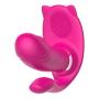 Meimei367 Wearable Heating Butterfly Vib Remote Control Toy For Women - Water-proof, 9-speeds, USB Charge, Pink Party Supply