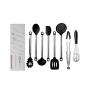 CWXDIAN High temperature resistant silicone kitchenware 8 piece set stainless steel handle silicone spatula kitchen set, 8 sets