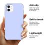 Anuck iPhone 11 Case, Anti-slip Liquid Silicone Gel Rubber Bumper Case with Soft Microfiber Lining Cushion Slim Hard Shell Shockproof Protective Case Cover for Apple iPhone 11 6.1" 2019 - Light Purple