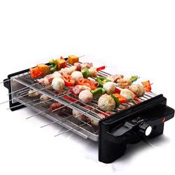 Family Barbecue Double Electric Grill,1200 W Watts Cold Walls Grid (41.5 14.5 22CM)