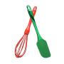 Silicone Kitchenware Set Long Handle Egg Beater Detachable Butter Scraper Practical Non-Stick Kitchen Supplies Great Choice 2Pcs
