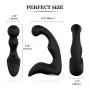 Rechargeable Massager Electronic for Relaxation Massaging with Multiple Vibrating Speed and Patterns Waterproof Silicone Plug for Body Massage 12 Functions with Wireless Remote Control, Black