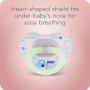 NUK Glow-in-The-Dark Orthodontic Pacifiers, Girl, 6-18 Months, 2-Pack