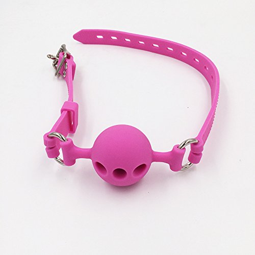 Full Silicone Ball Gag Head Harness Open Mouth Gag Bondage Restraints Sex Products Sex Toy for Couples (M)