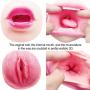 Risareyi Male T-Shirt Silicone Blow-Job Toy,3D Lifelike Oral Massage Cup for Man,Dual Channel Waterproof Toy Underwear