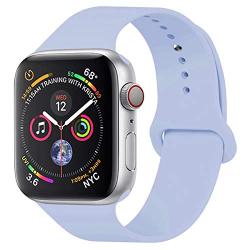 YANCH Compatible with for Apple Watch Band 38mm 42mm 40mm 44mm, Soft Silicone Sport Band Replacement Wrist Strap Compatible with for iWatch Series 4/3/2/1, Nike+,Sport,Edition