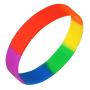 TRIXES Rainbow Novelty Wristband LGBT Gay Pride Peace Diversity Silicone