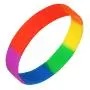 TRIXES Rainbow Novelty Wristband LGBT Gay Pride Peace Diversity Silicone