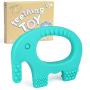 Baby Teething Toys - BPA Free Silicone - Easy to Hold, Soft and Highly Effective Cute Elephant Teether - Best Unique Baby Shower Gifts - Teethers Toy for Freezer