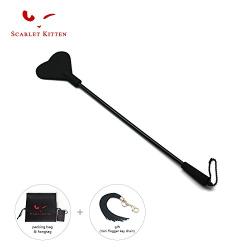 SCARLET KITTEN Silicone Riding Crop Horse Whip with Slapper Heart Shape Jump Bat