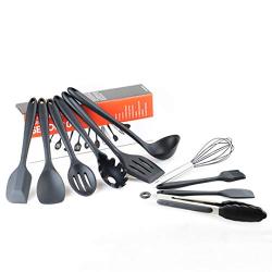 Hjyi Silicone Kitchen 10 piece set non-stick pot silicone Kitchenware set eco-friendly cooking shovel tool kitchen utensils