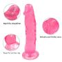 Whtao 7.87 inch Realistic Massager Toys Lifelike Silicone-D?ld? with Suction Cup for Women Whtao (Color : Pink)
