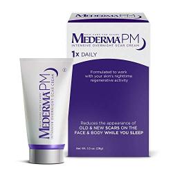 Mederma PM Intensive Overnight Scar Cream - Works with Skins Nighttime Regenerative Activity - Once-Nightly Application is Clinically Shown to Make Scars Smaller & Less Visible - 1 Ounce