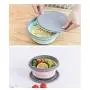 Collapsible Silicone Bowl, Wisfruit Foldable Expandable Bowls with Lids, Portable Travel Bowl for Food, Noodles, Fruit, Yogurt, Space-Saving - Set of 3