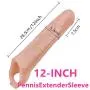 12 inch Pênnís Sleeve Extender Delay ?já-cúlátion Silicone Pênnís Ring C-l?t?rís S-timùlátiòn Ring for Men Toy Household Supplies