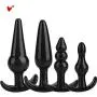 Soft Silicone Toy for Men and Women,Used for Party Club,4 Pcs,Black.