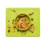 ezpz Happy Bowl - One-Piece Silicone placemat + Bowl (Lime)