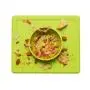 ezpz Happy Bowl - One-Piece Silicone placemat + Bowl (Lime)
